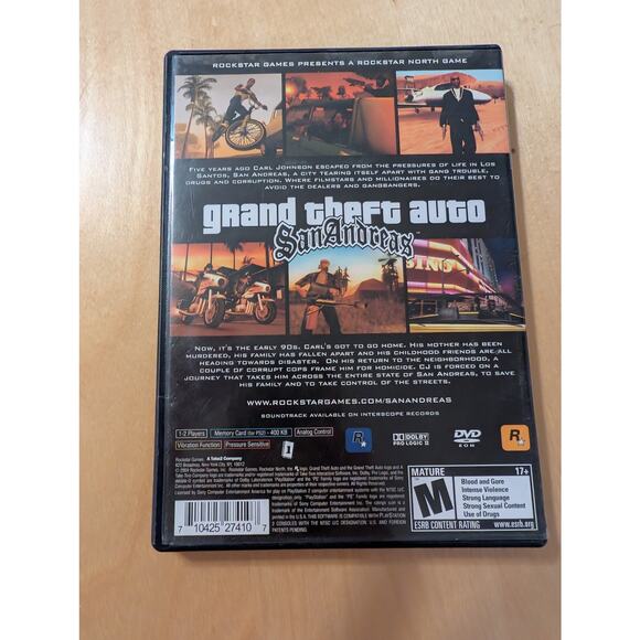 🎃 PlayStation 2 Grand Theft Auto:San Andreas Game - Picture 2 of 2